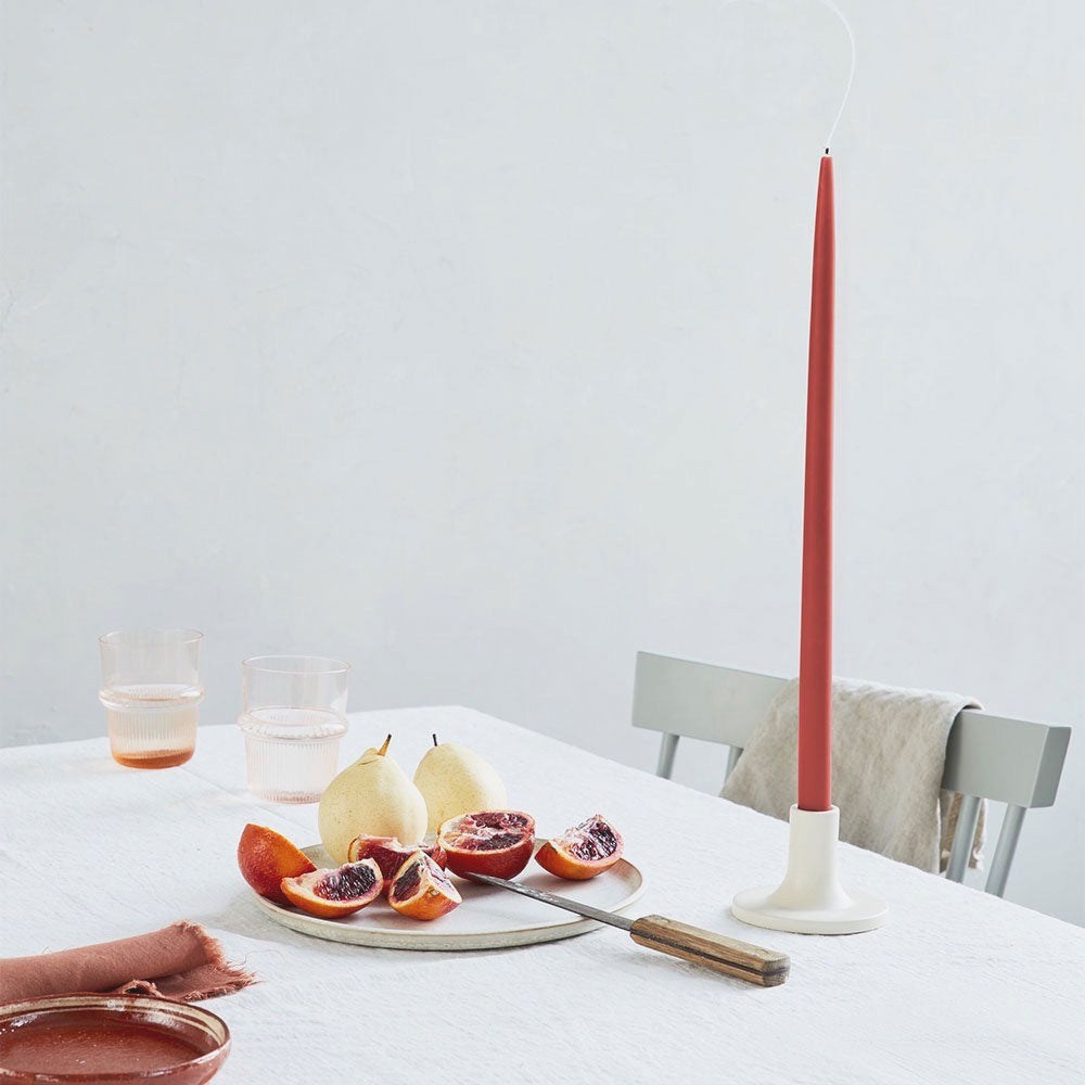 Premium Handmade Clay Taper Candles - Natural Beeswax for Elegant Dining & Romantic Decor - Perfect for Weddings, Dinner Parties & Home Ambiance