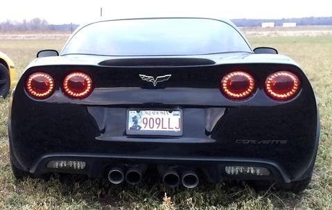 C6 Corvette Eagle Eye LED Halo Tail Lights - Smoked Lens with Sequential Turn Signals - Compatible with 2005-2013 Chevy Corvette - Perfect for Night Driving & Car Shows