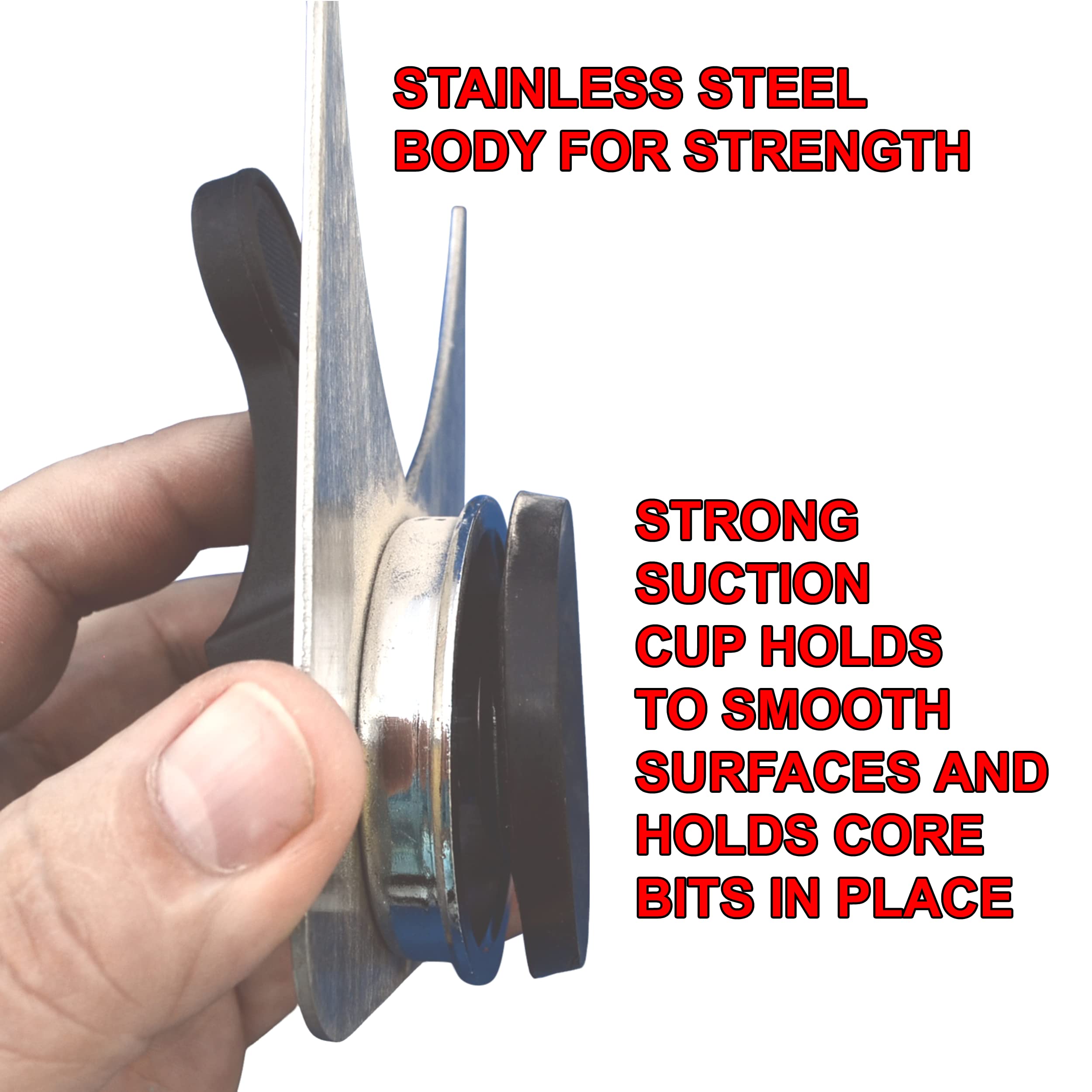 Premium Diamond Drill Bit Holder & Hole Saw Guide - Stainless Steel Core Drill Guide Plate for Straight Holes | Perfect for Tile, Glass, Ceramic & Stone Drilling Projects