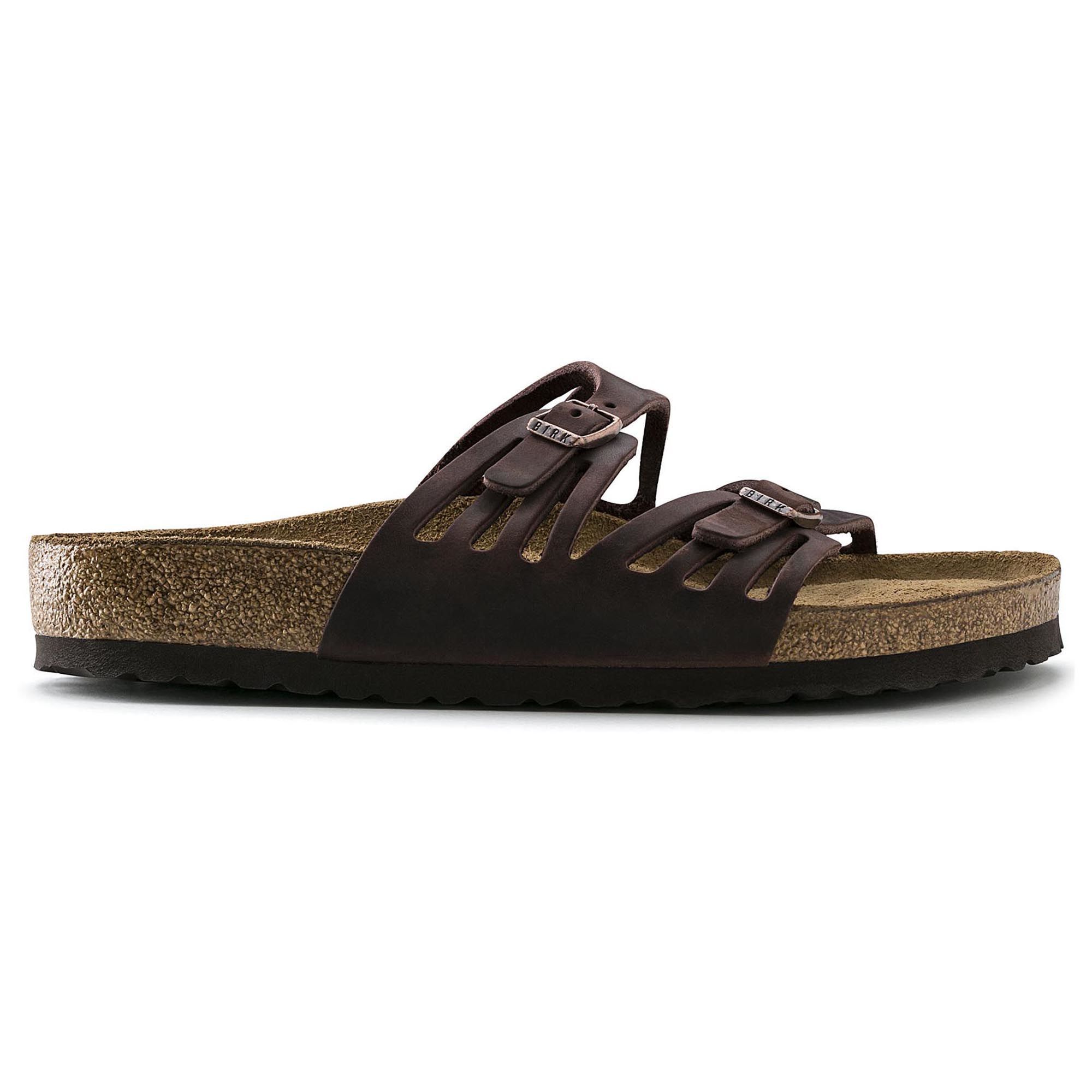 Birkenstock Granada Soft Footbed Sandals - Habana Oiled Leather Comfort Shoes for Women & Men | Perfect for Casual Wear, Beach & Outdoor Activities