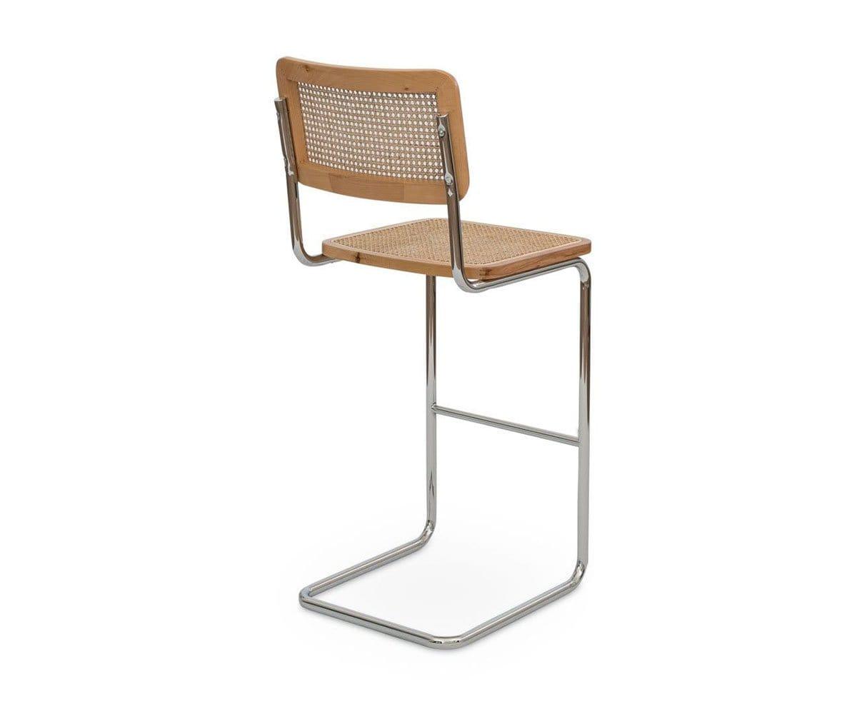 Modern Adjustable Height Bar Stool with Backrest - Comfortable Counter Stool for Kitchen Island, Dining Room & Home Bar - Industrial Style Metal Frame & Padded Seat