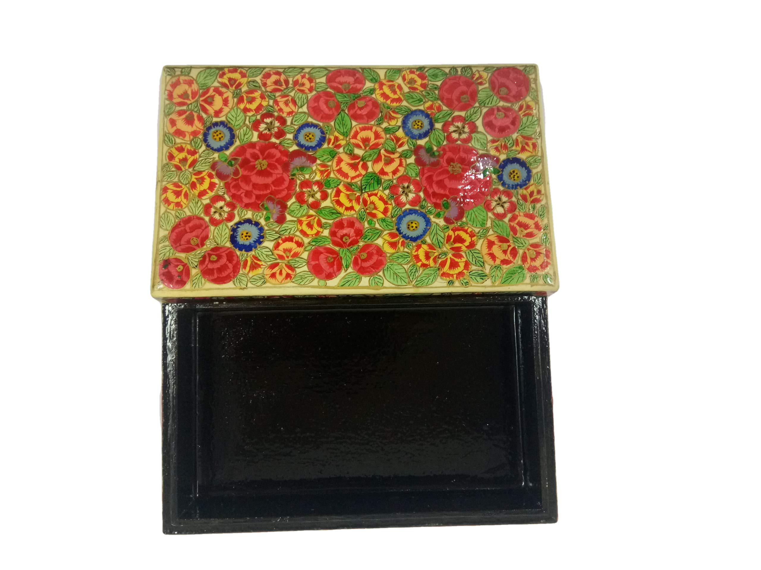 Handmade Papier Mache Jewelry Box - Indian Artisan Crafted Treasure Chest for Rings, Necklaces & Keepsakes | Perfect Gift for Birthdays, Anniversaries & Home Decor