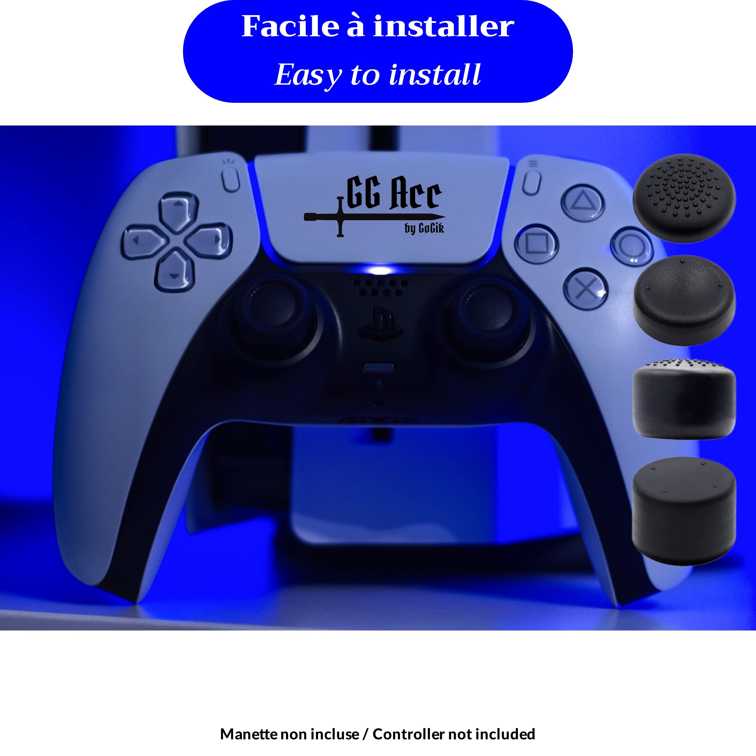 8-Pack Black Thumb Grip Caps for PS5, PS4, PS3, Xbox One, Xbox Series X/S & Nintendo Switch Pro Controllers - Silicone Joystick Covers (4 Pairs, 2 Height Options) - Improve Gaming Comfort & Grip for Long Sessions