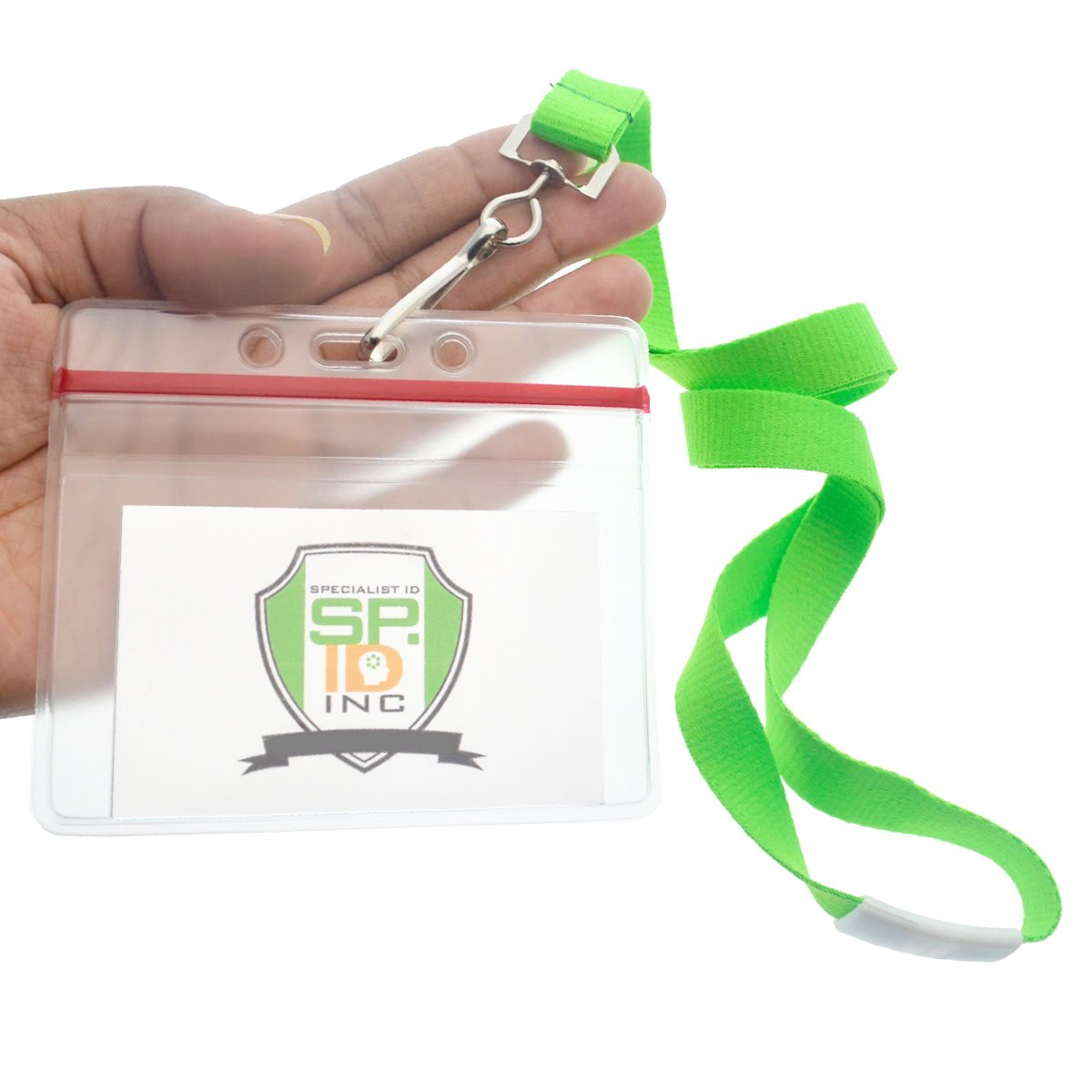 12 Pack Neon Lanyards with Badge Holder - Breakaway Clasp for ID Cards & Event Passes