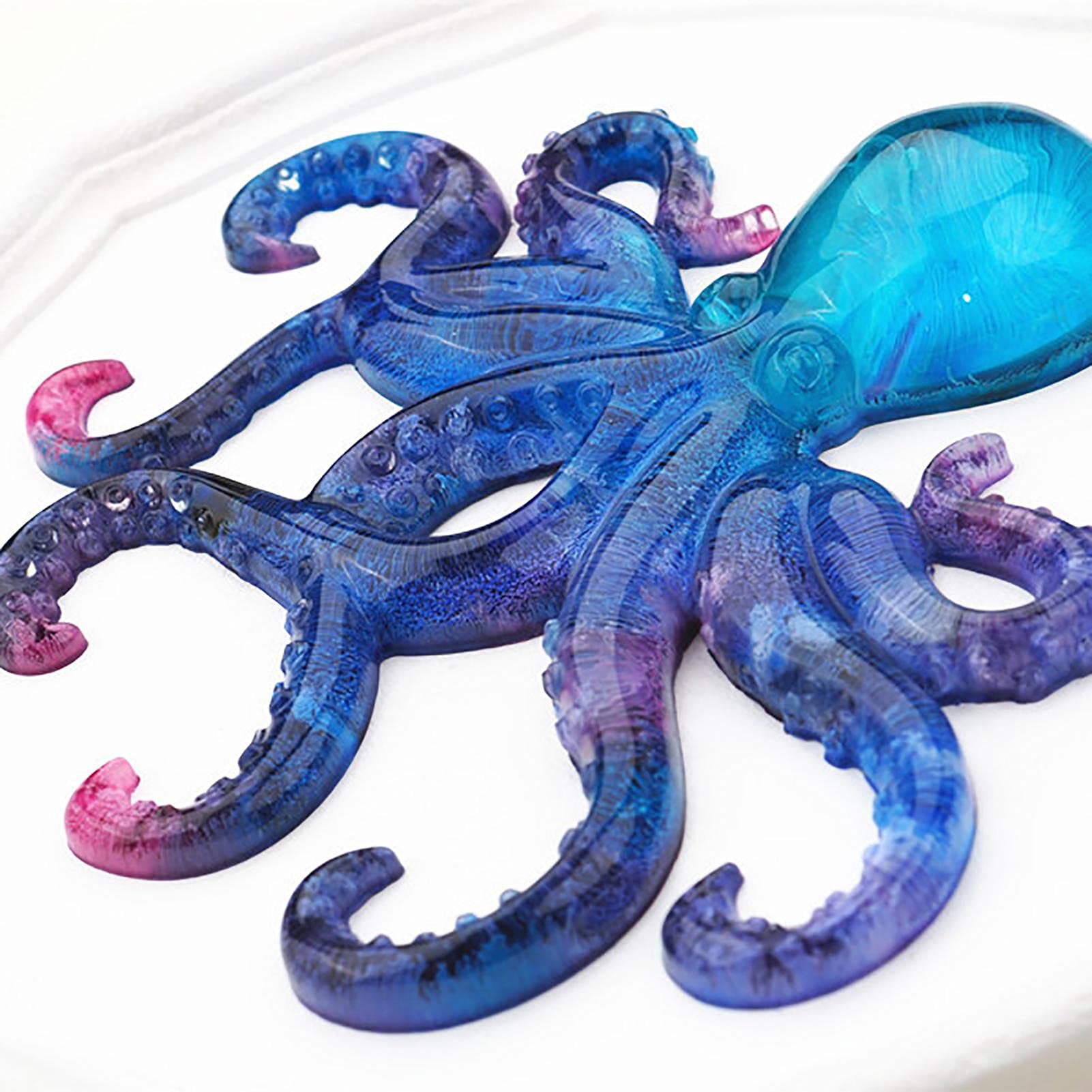 Octopus Epoxy Resin Mold - DIY Octopus Shape Silicone Mould for Halloween Decor, Large Sea Animal Craft Mold - Perfect for Wall Hanging Decorations, Home DIY Projects & Ocean Theme Party Supplies