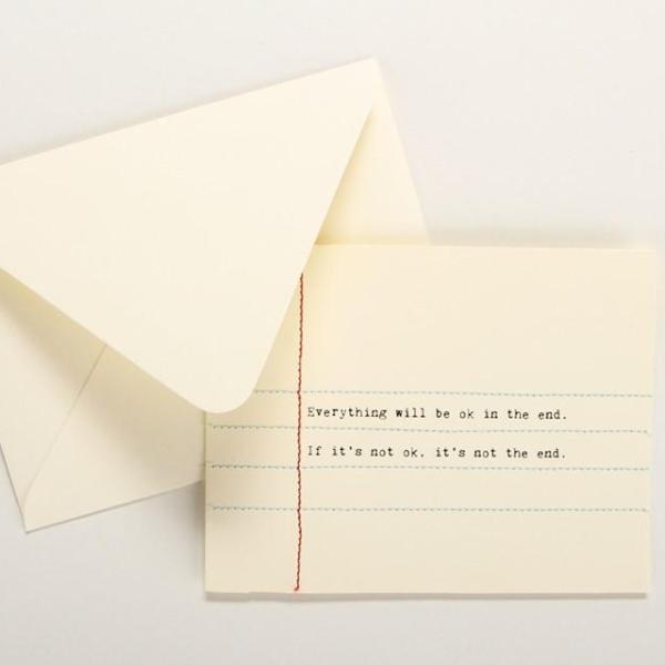 Hand Sewn Stationary Set - 'Everything Will Be Okay' Inspirational Writing Kit | Perfect for Journaling, Letter Writing & Gift Giving