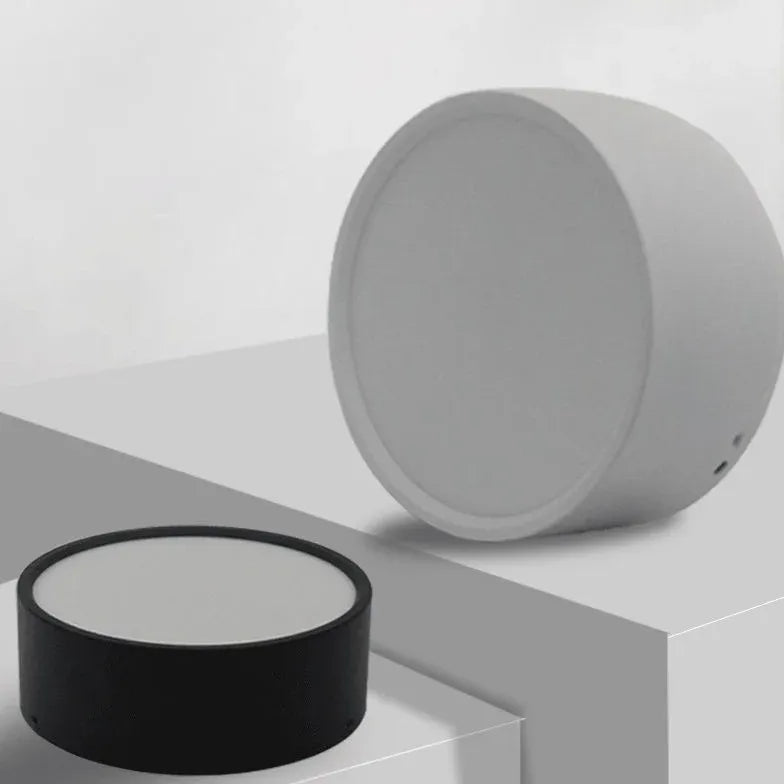 Modern Black Round Ceiling Light Fixture - Energy Efficient LED Flush Mount for Living Room, Bedroom, Hallway & Kitchen | Dimmable Ambient Lighting for Home Decor