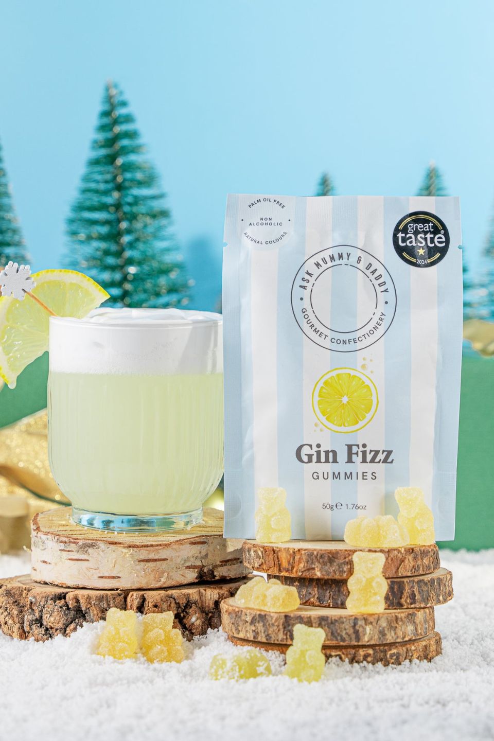 Premium Gin Fizz Gummies - Alcohol-Infused Sour Candy for Adults - Perfect for Parties, Gifts & Relaxation