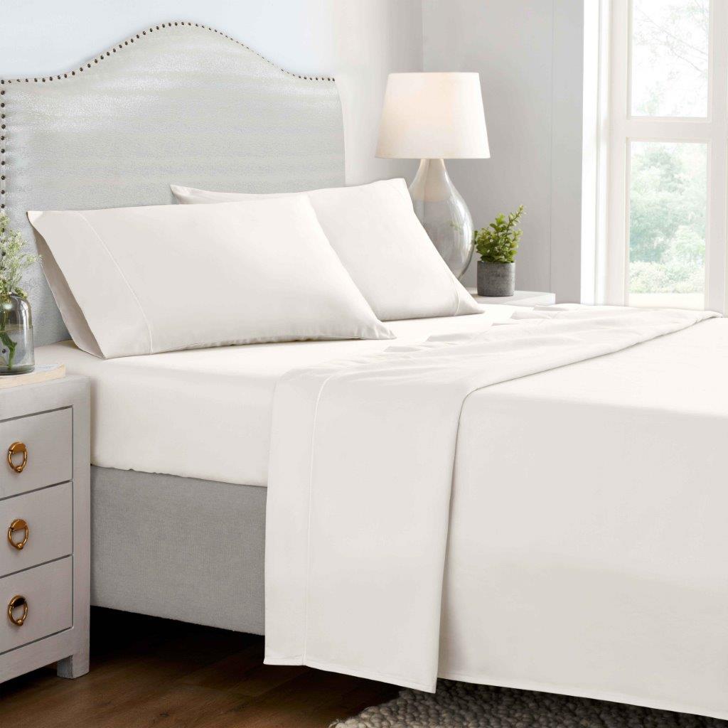 Luxury Egyptian Cotton 1500 Thread Count Embroidered Sheet Set - Queen Size Bedding for Ultimate Comfort & Breathability - Perfect for Master Bedrooms, Guest Rooms & Hotels