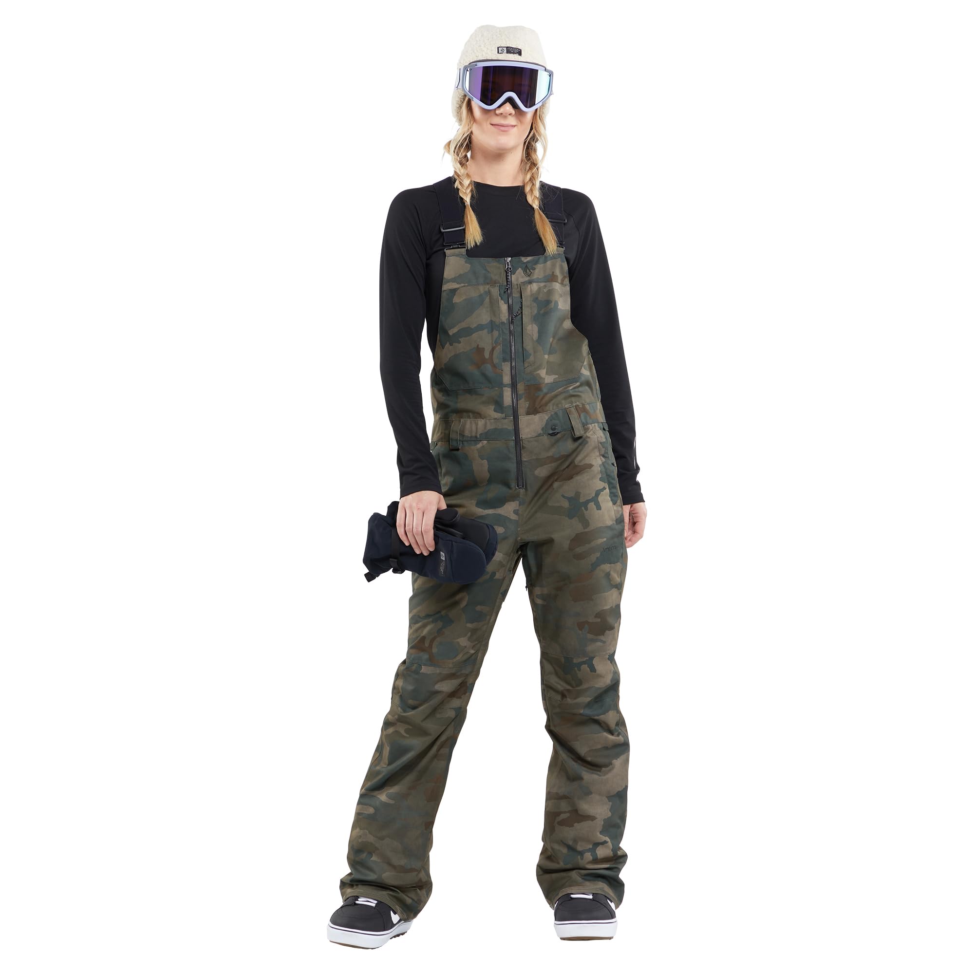 Volcom Women's Swift Bib Overall Snow Pants - Waterproof Insulated Winter Ski Pants for Snowboarding & Cold Weather Activities