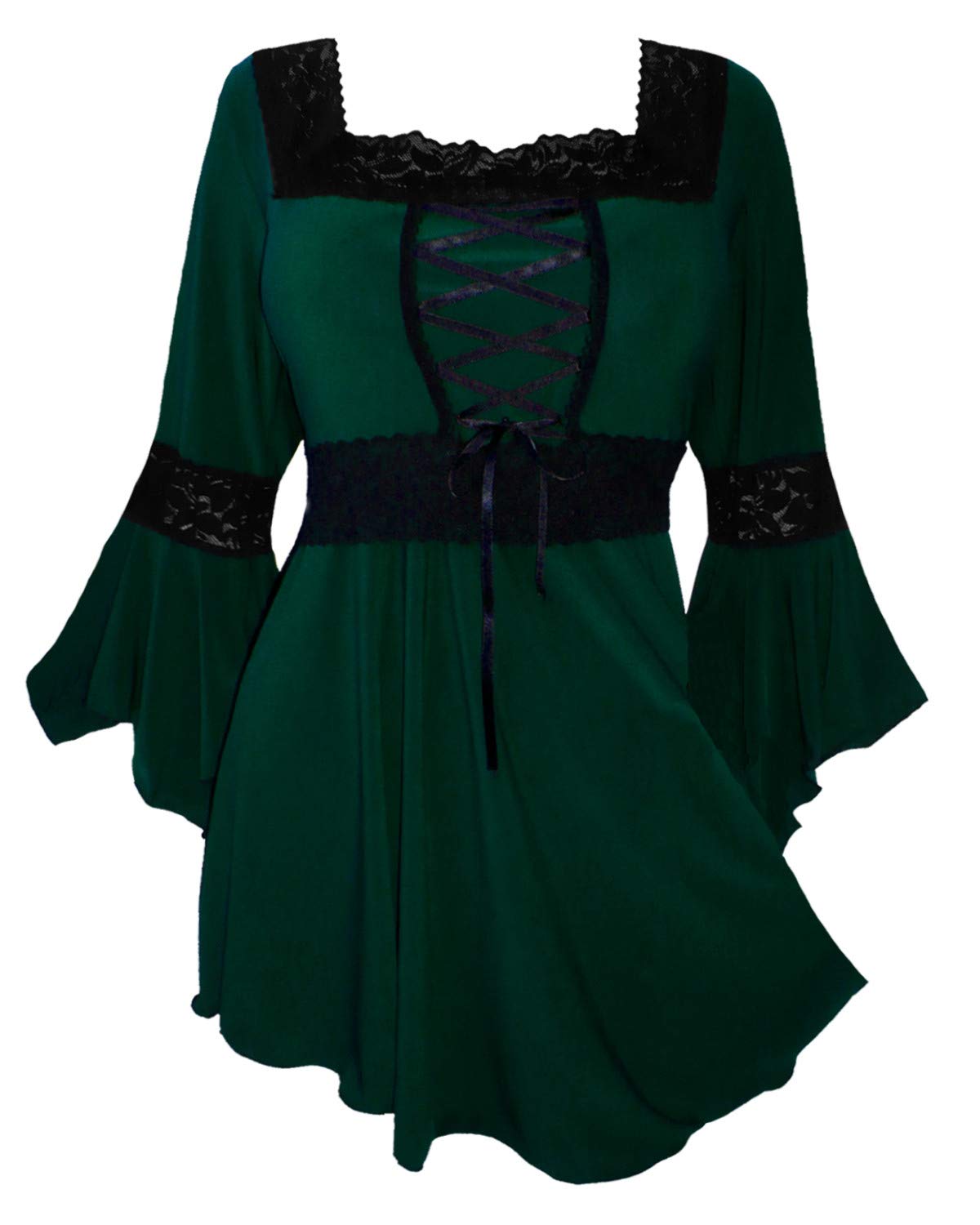 Victorian Gothic Renaissance Corset Top for Women - Boho Lace Blouse for Cosplay, Renaissance Fairs & Festival Fashion | Perfect for Historical Reenactments, Steampunk Outfits & Gothic Weddings