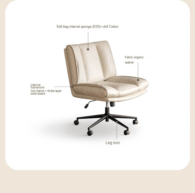 Organic Leather Soft Book Rotating Lift Chair Cream Style - Comfortable Recliner for Living Room, Bedroom & Office - Perfect for Reading, Relaxing & Napping
