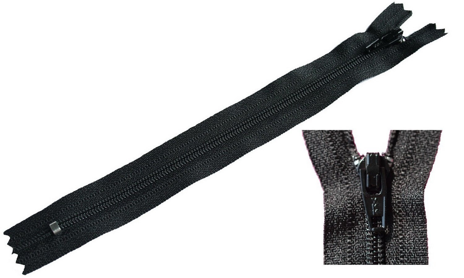100 YKK #3 Black Nylon Coil Zipper for Skirts & Dresses - 48 Inches Long - Perfect for DIY Fashion, Sewing Projects & Clothing Repairs