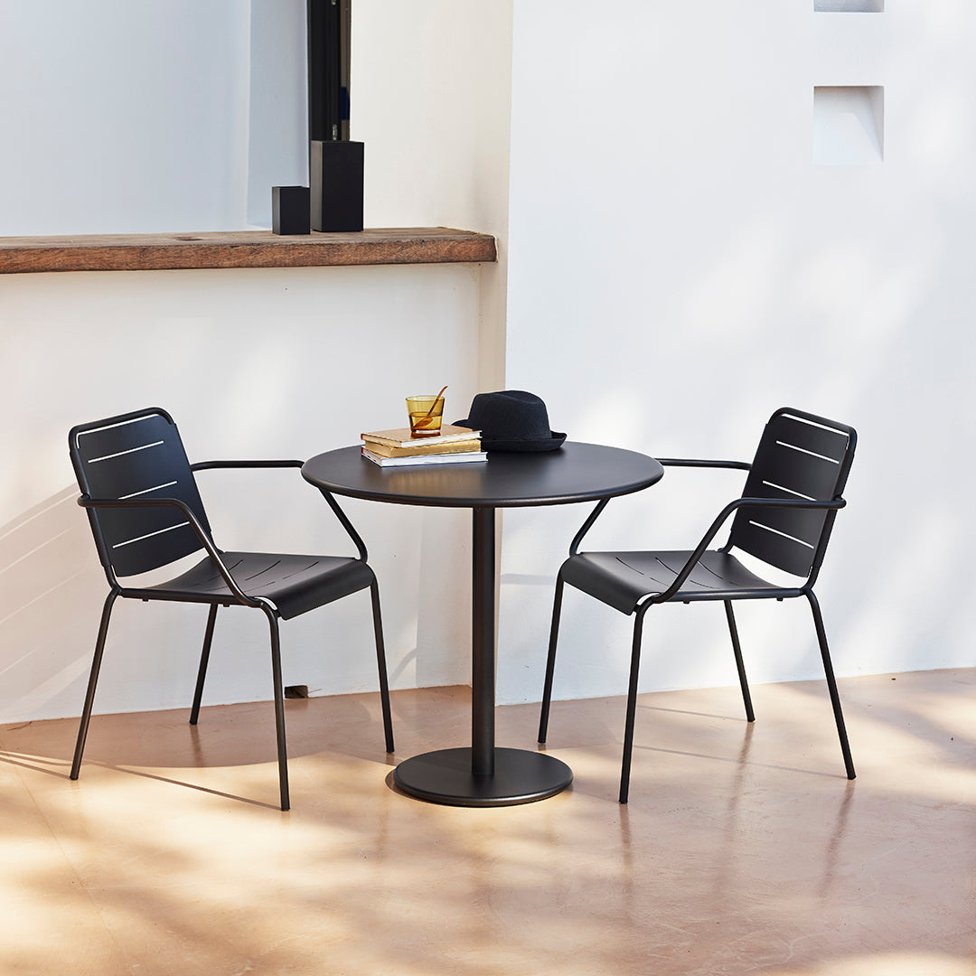 Round Cafe Table - Outdoor & Indoor Dining, Patio, Restaurant, Coffee Shop, Bistro - Perfect for Home, Office, and Commercial Use