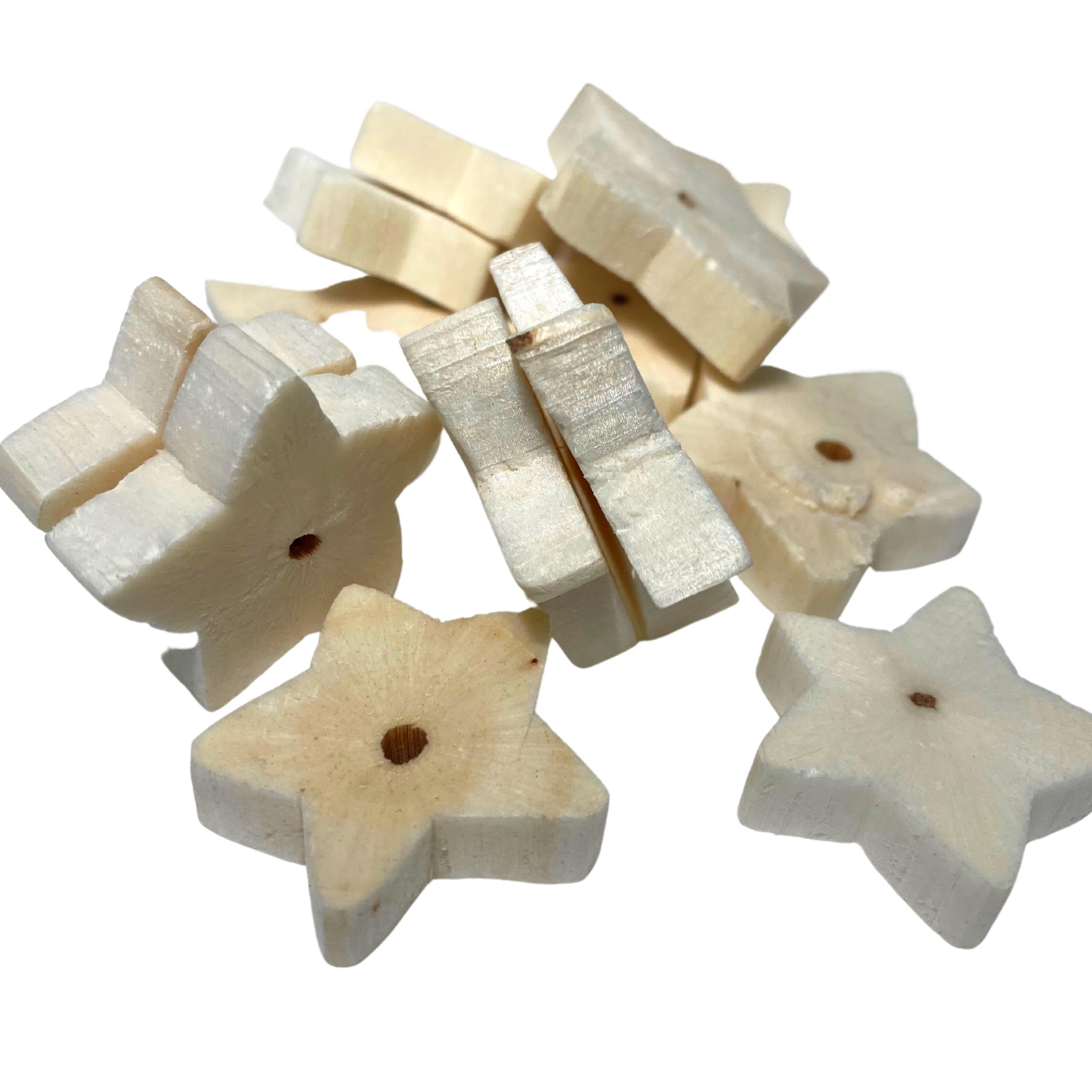 Bonka Bird Toys 3394 Pk12 - Natural Sola Star Chip Foot Talon Craft Parrot Toy for Conures & Parakeets - Perfect for Foraging, Chewing & Playtime Enrichment