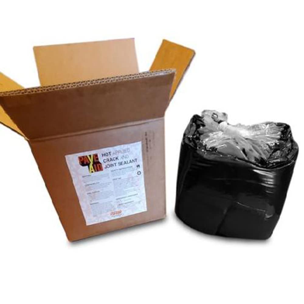 Premium Easy-Melt High Performance Asphalt Crack Filler / Sealer - 20lb Pail for Driveway & Pavement Repair | Works with Oil Jacketed Kettles & Direct Fire Filling Machines (EMCFS20) | Ideal for Road Maintenance, Parking Lot Repairs & DIY Home Projects