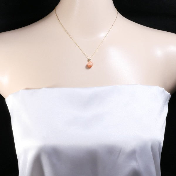 18K Yellow Gold Coral Necklace for Women - Elegant Handmade Jewelry Gift for Birthday, Anniversary & Special Occasions