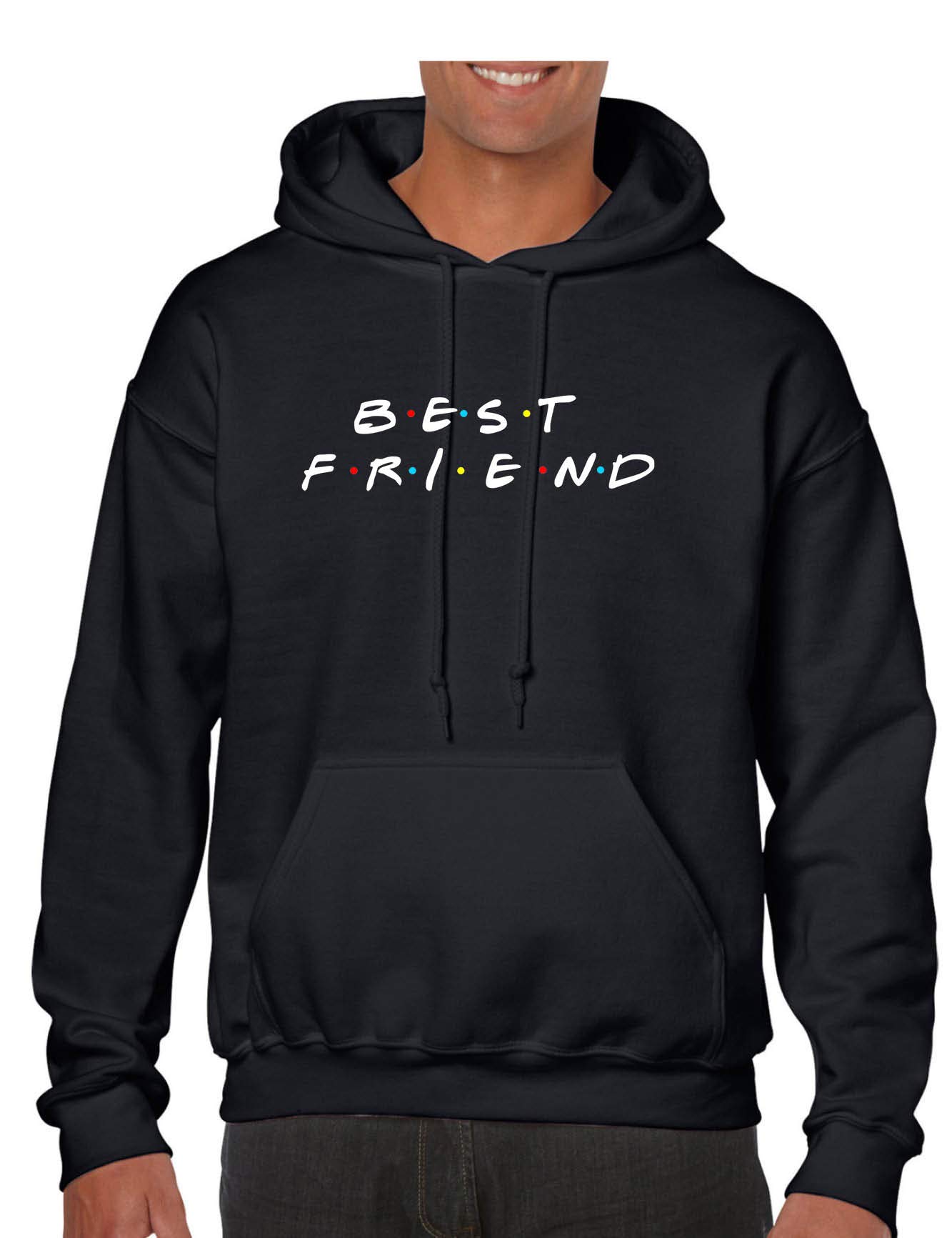 ALLNTRENDS Best Friend Matching Hoodies Set of 2 - Love & Friendship Gift for Couples, BFFs, and Siblings - Perfect for Outings, Parties, and Photo Shoots