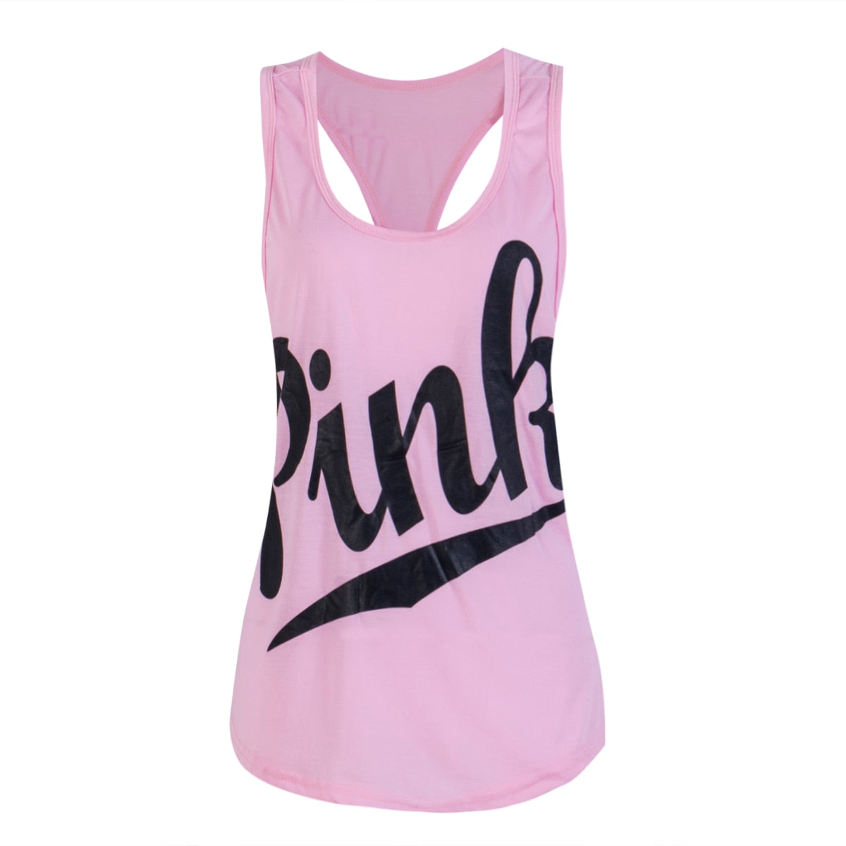 New Pink Women's Yoga Vest - Stretchy Fitness Tank Top for Workouts & Gym - Perfect for Yoga, Running & Activewear