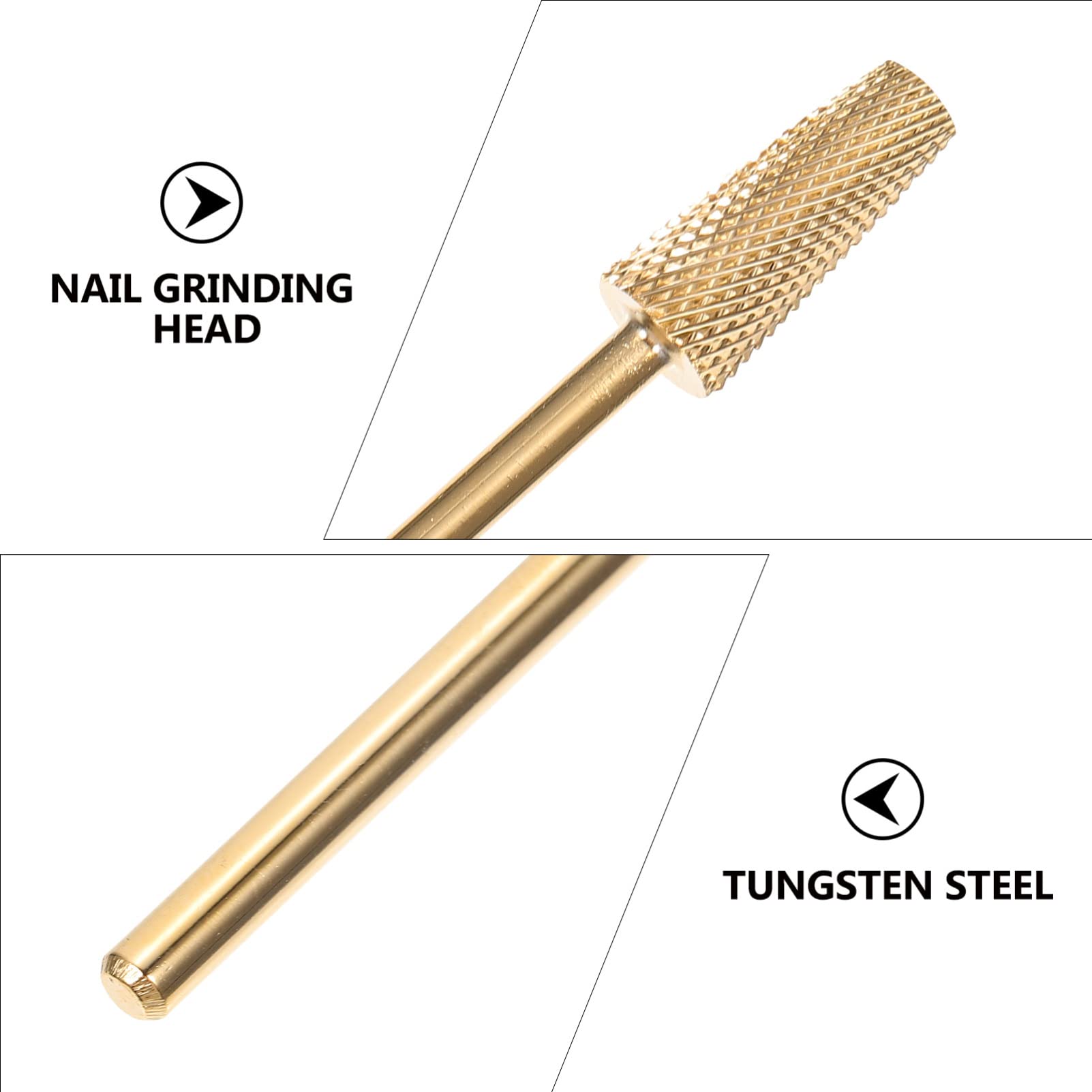 Beaupretty 3pcs Professional Nail Drill Bits Set - Carbide Nail Polisher, Cuticle Cleaner & Manicure File for Acrylic Gel Nails - Perfect for Home Salon & Nail Art Design