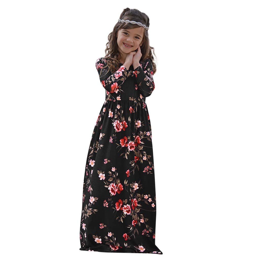Matching Mother Daughter Floral Dresses - Long Sleeve Spring Family Outfits for Women & Girls | Perfect for Easter, Family Photos & Special Occasions