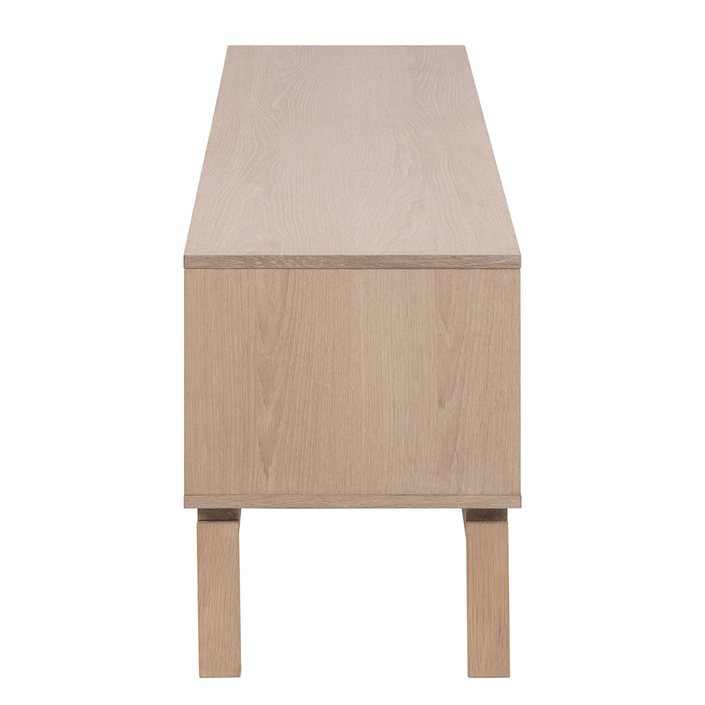 LINLEY 160cm Oak Entertainment TV Stand - Modern TV Cabinet for Living Room, Bedroom & Home Theater