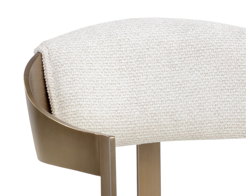 Beaumont Modern Dining Armchair - Upholstered Fabric Seat, Sturdy Wooden Legs - Perfect for Kitchen, Dining Room, Breakfast Nook & Small Space Decor