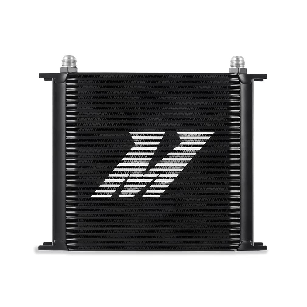 Mishimoto Universal 34-Row High Performance Oil Cooler Kit - Black - Perfect for Car, Truck & Racing Vehicle Engine Cooling Systems