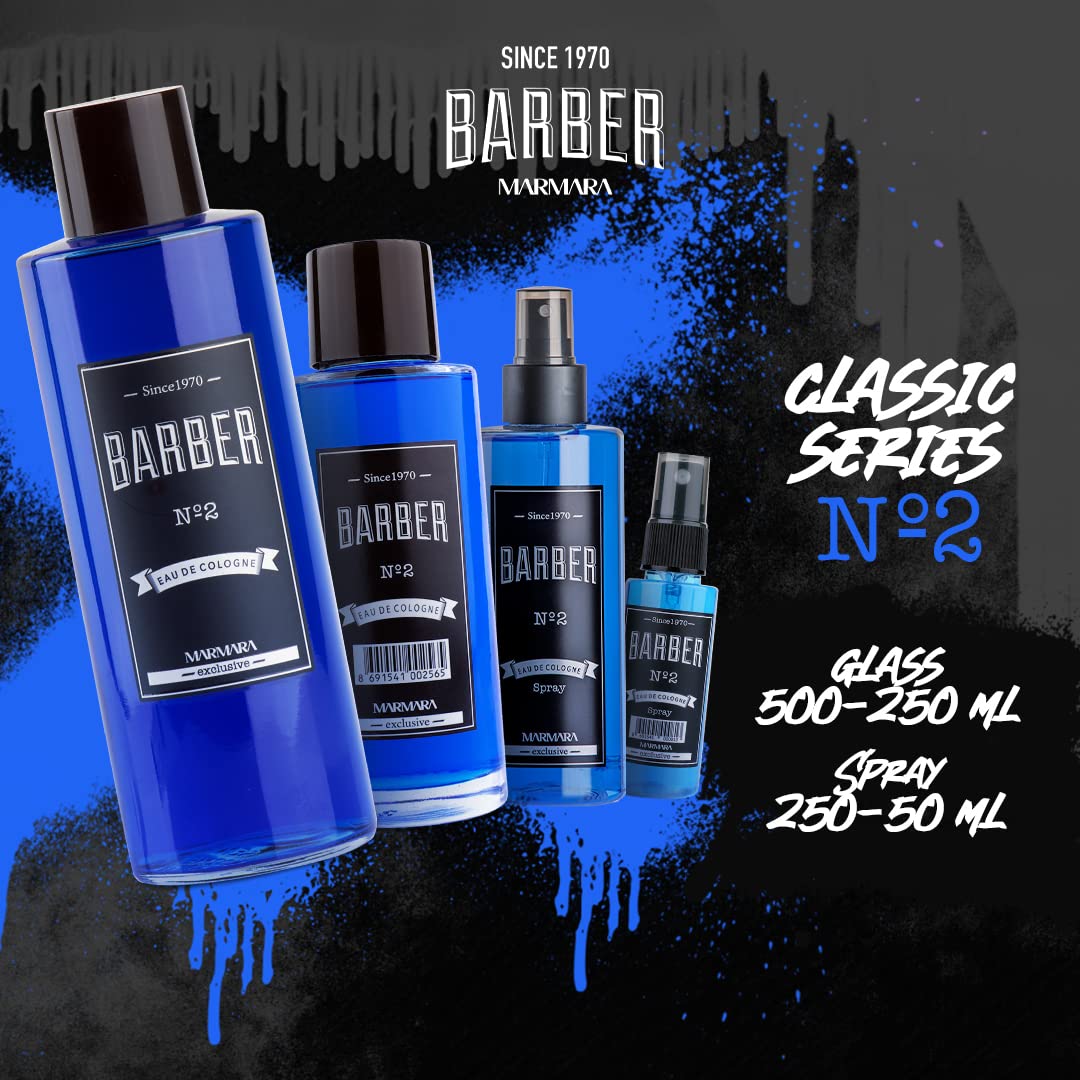Barber Marmara Leave-in Conditioner No.2 with Collagen - 500ml Men's Hair Treatment for Damaged Hair | Detangling Spray, Heat Protection & Nourishing Formula | Adds Shine, Smoothness & Repairs Split Ends | Perfect for Daily Styling, Post-Shower Care & Salon-Quality Results at Home