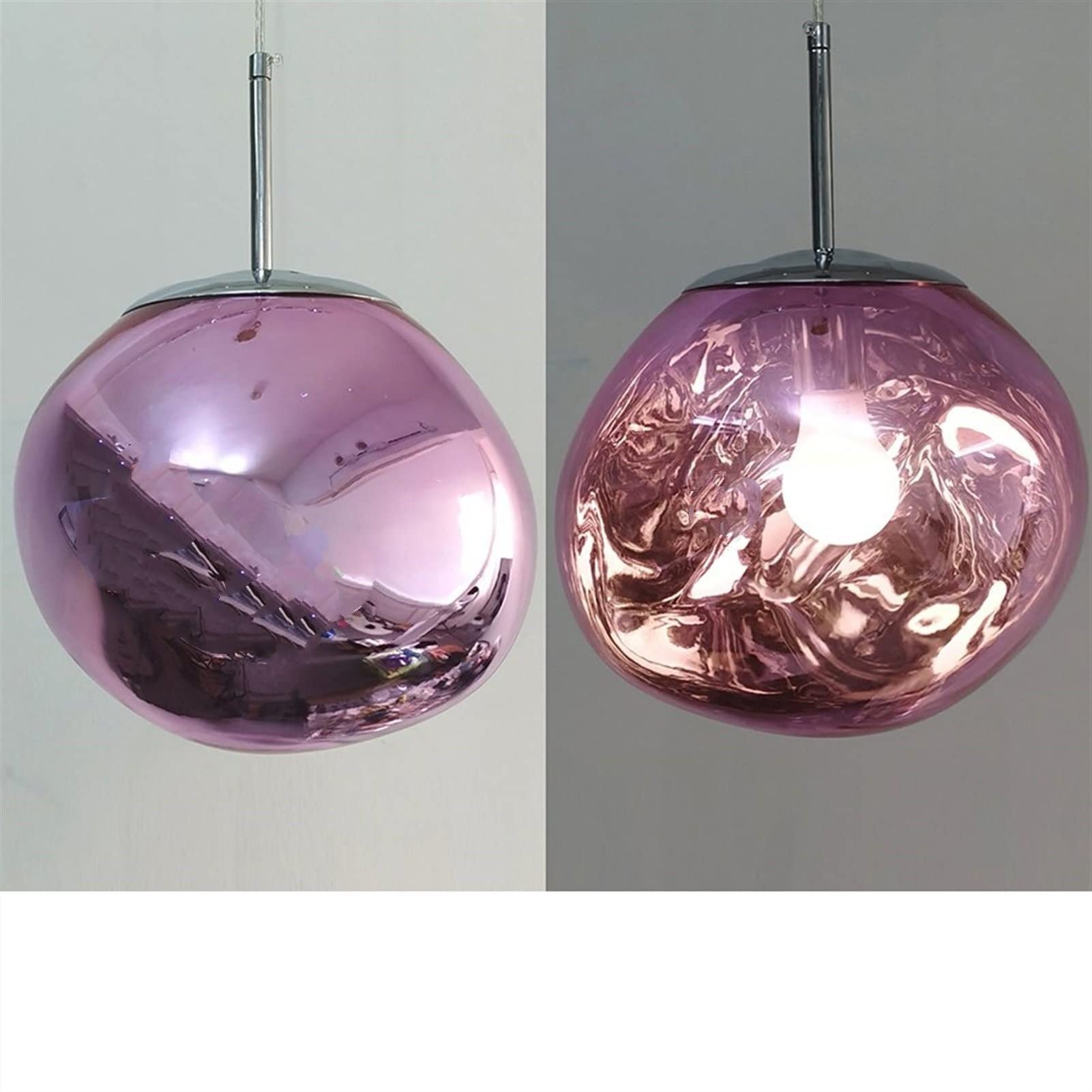 Modern LED Pendant Chandelier Light - Creative Industrial PVC Lava Lamp for Ceiling, Loft, Bar & Cafe Decor (15CM, Pink) - Perfect for Dining Room, Bedroom & Living Room Lighting