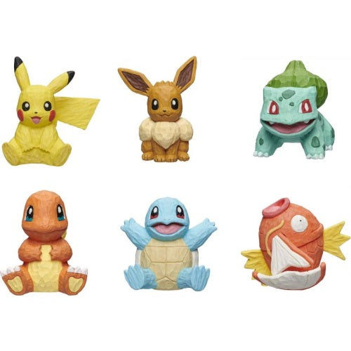 Pokemon Wood Sculpture Figure - 2 Inch Mini Gray Parka Pikachu Collectible for Home Decor & Gifts