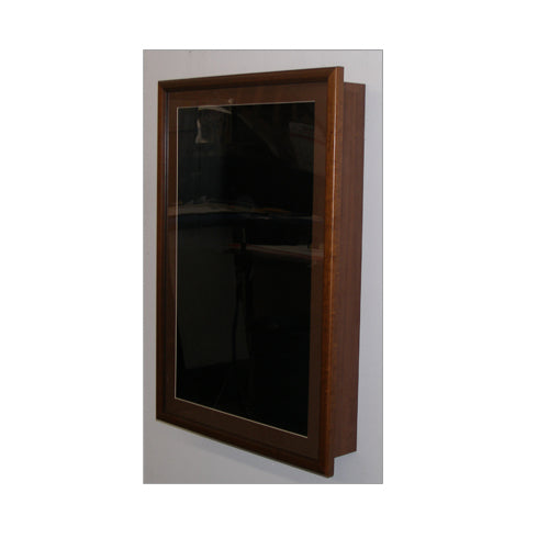 24x48 SwingFrame Designer Wood Framed Lighted Cork Board Display Case - 2 Inch Deep Bulletin Board for Office, Home, or Classroom Organization & Decoration