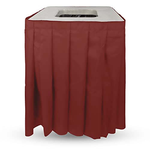 .Square Marble Top Maroon Skirt