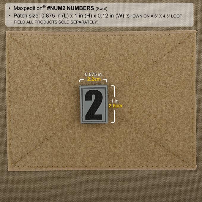 US Army Number 2 Morale Patch - Tactical Military Velcro Patch for Morale Boosting - Perfect for Vests, Backpacks & Military Gear