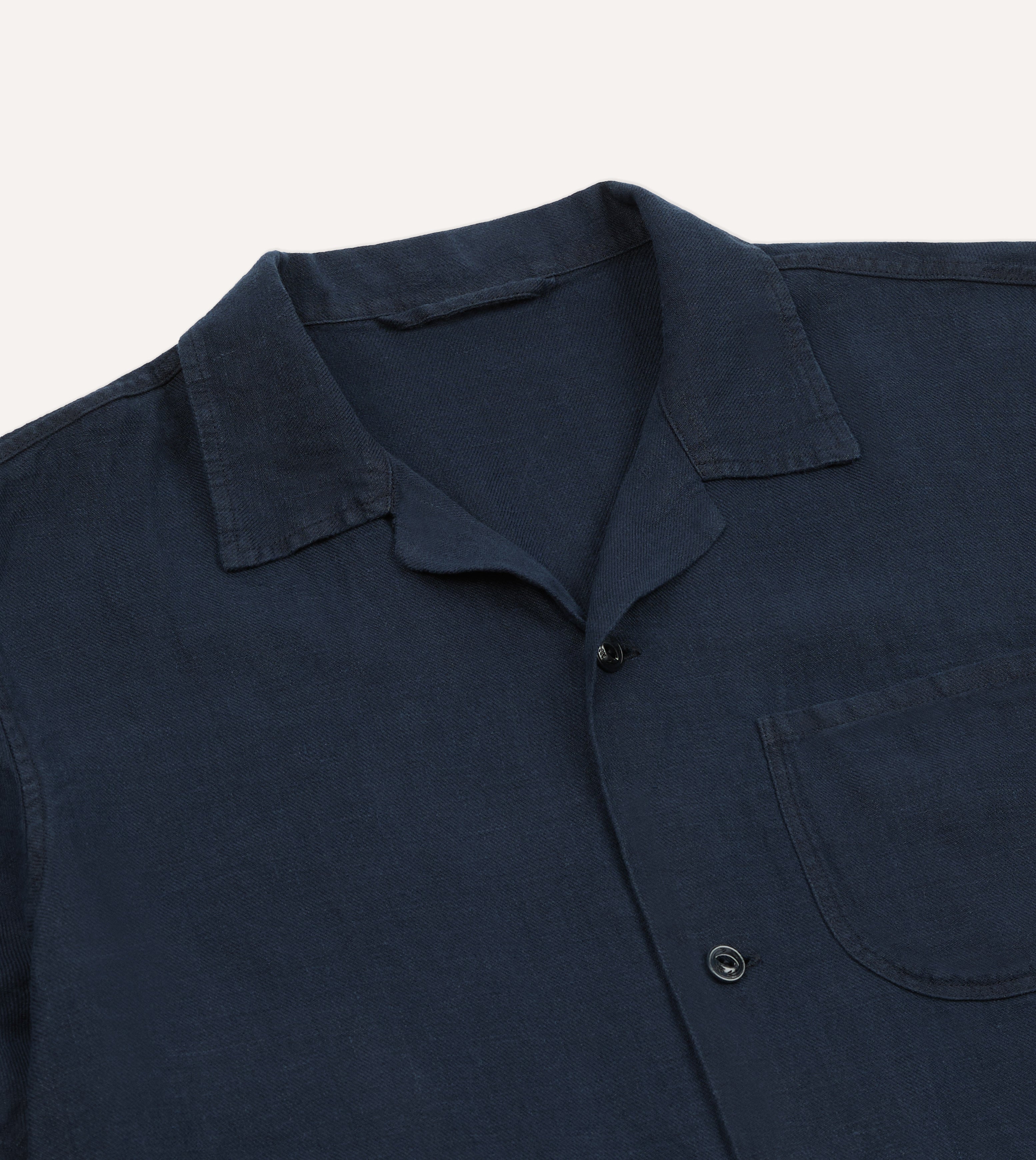 Indigo Linen Short Sleeve Safari Shirt for Men - Breathable Casual Summer Shirt for Outdoor Adventures & Travel
