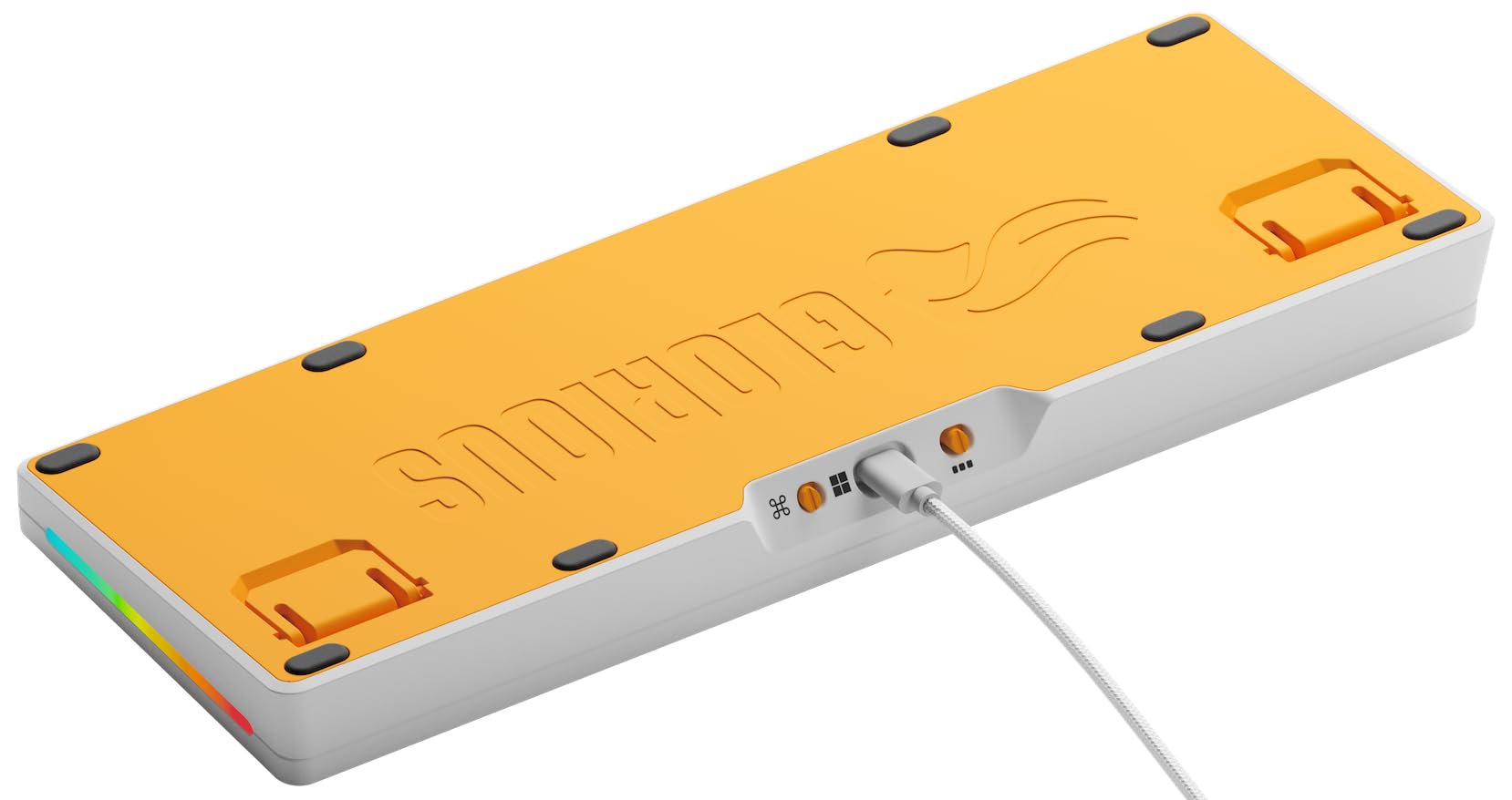 Glorious GMMK 3 Customizable 65% Compact Mechanical Gaming Keyboard - Hot Swappable 3/5 Pin Switches, Modular Gaskets, Doubleshot PBT Keycaps, Aluminum Plate - US QWERTY Layout (White) - Perfect for Esports, Streaming & Office Work