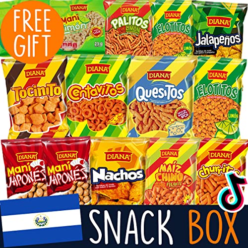 Charloo International Snack Box - Exotic & Unique Snacks from El Salvador & Around the World | Weird Food Gift Box for Parties, Office Vending Machines & Global Food Lovers | FREE Surprise Included