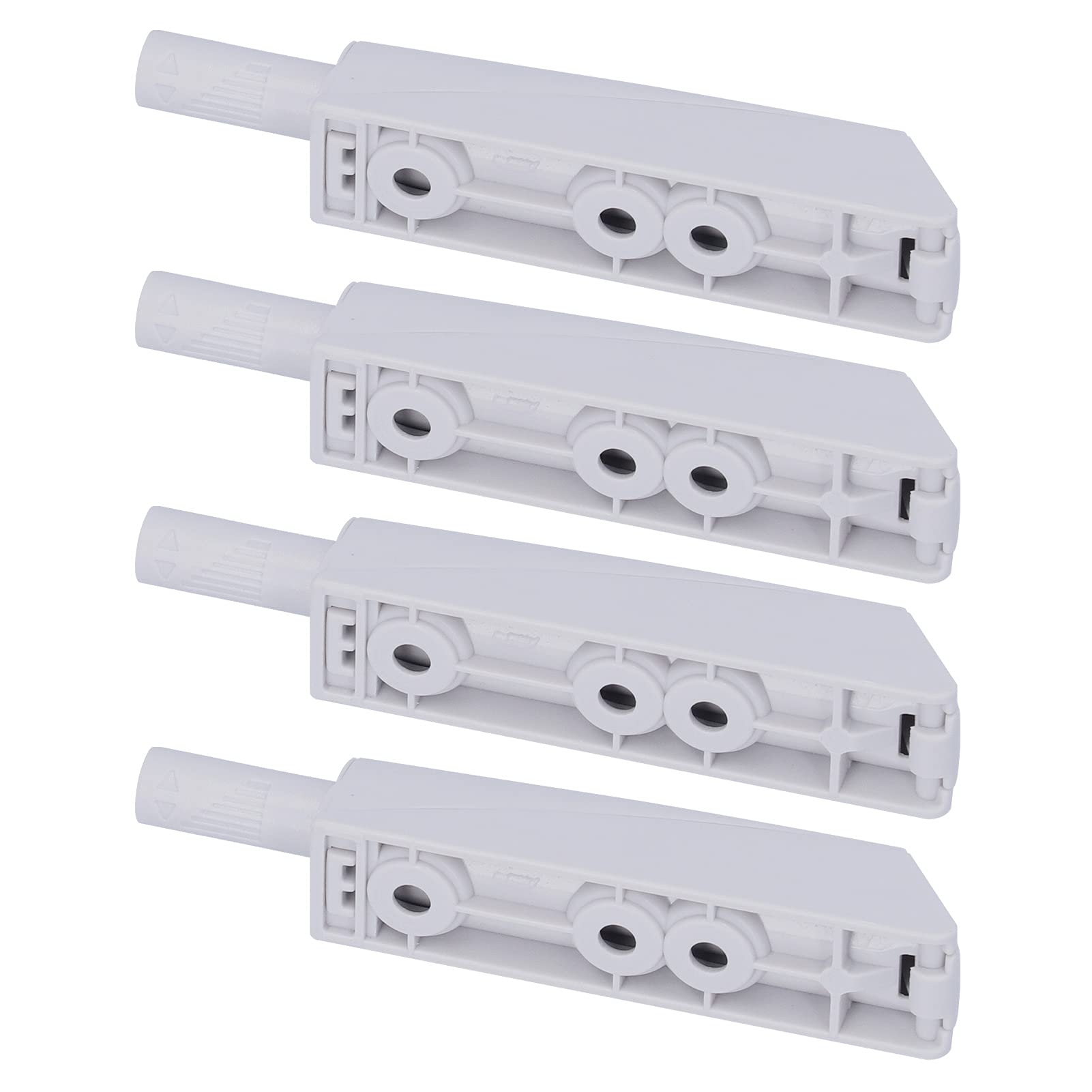 Restokki 4-Pack Push Open Door Latches - Soft Close Cabinet Damper for Closet, Wardrobe & Cupboard - Smooth Silent Rebound Device (Ideal for Home, Office & Kitchen Storage)