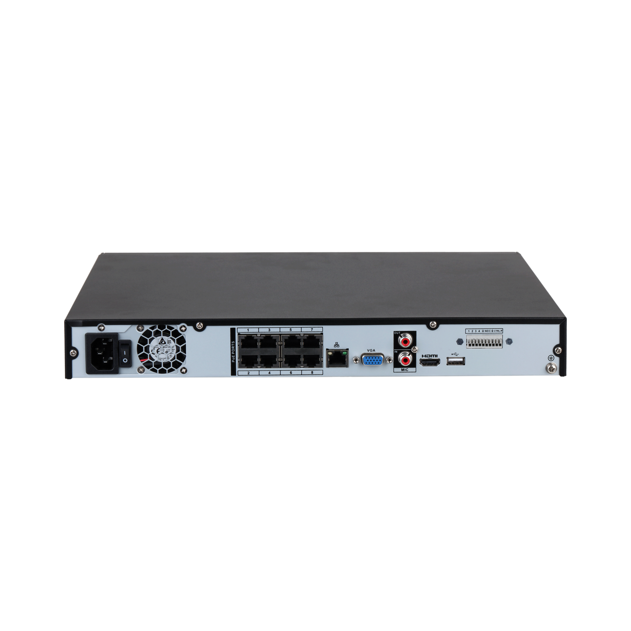 Hikvision NVR4208-8P-EI 8-Channel PoE Network Video Recorder for 8 IP Cameras - No Storage Included | Ideal for Home Security & Business Surveillance Systems