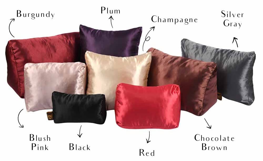 Luxury Satin Pillow Bag Shaper Set of 2 - Compatible with Prada Small & Medium Designer Handbags | Perfect for Bag Storage, Display & Protection