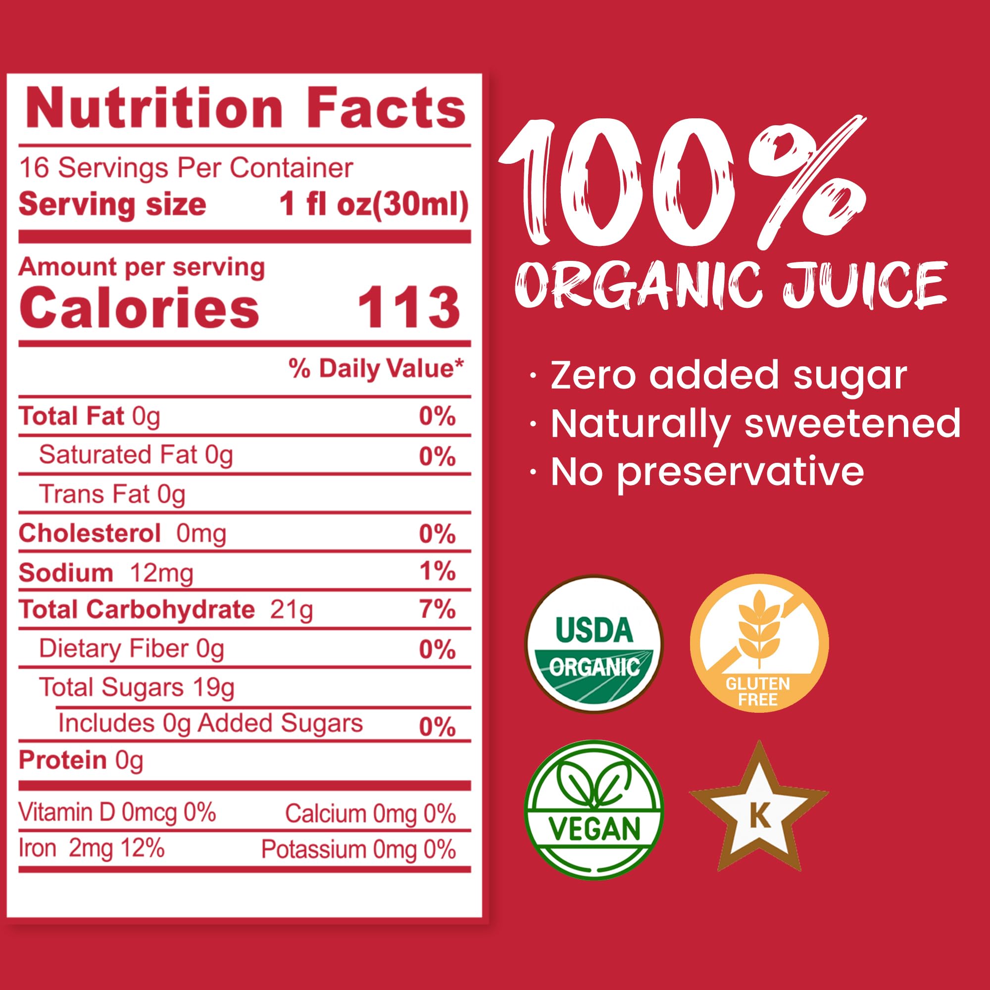 Organic Yumberry Concentrate - 100% Pure Natural Bayberry Juice Syrup, No Added Sugar, Gluten Free, Non-GMO, Vegan Friendly (32oz Bottle) - Perfect for Smoothies, Cocktails, Desserts & Healthy Drinks