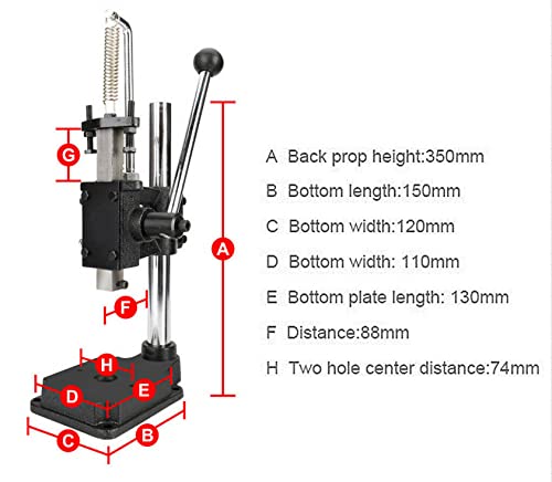 Fetcoi Manual Leather Hole Punch & Imprinting Machine with PP Plate, Aluminum Plate & Scale Plate - Leather Craft Tool for DIY Artists & Handmade Projects | Perfect for Leatherworking, Belt Making & Wallet Crafting