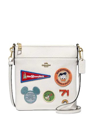Coach Disney X Coach Kitt Messenger Crossbody Bag with Patches - Stylish Disney Collection for Women, Perfect for Casual Outings & Travel Accessories