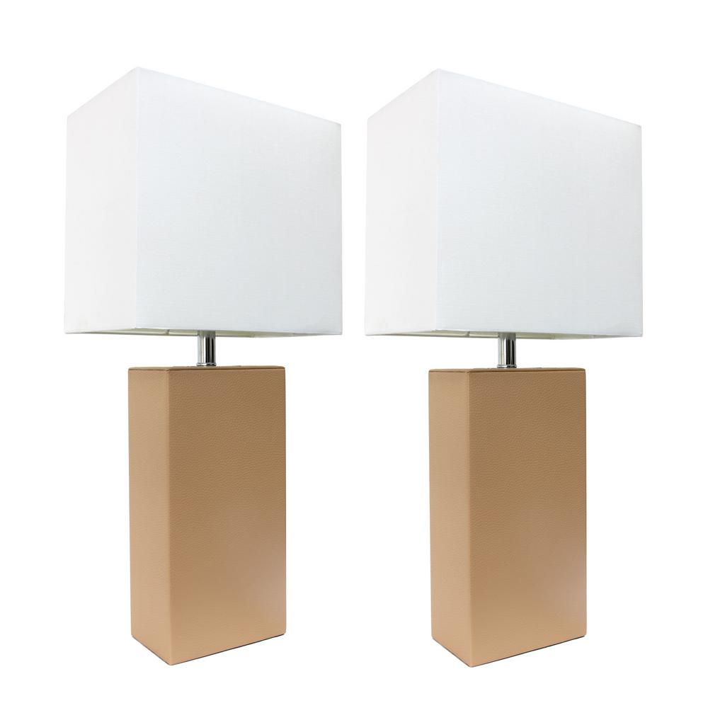 All the Rages Monaco Avenue 21'' Table Lamp Set of 2 - Modern Living Room & Bedside Lighting for Home Decor