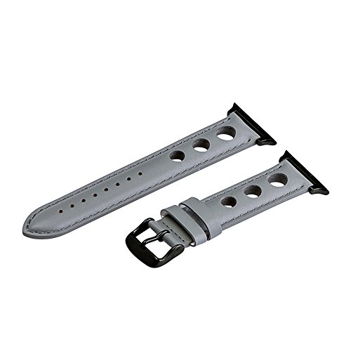 Grey Smooth 3 Hole Bands / Black Hardware
