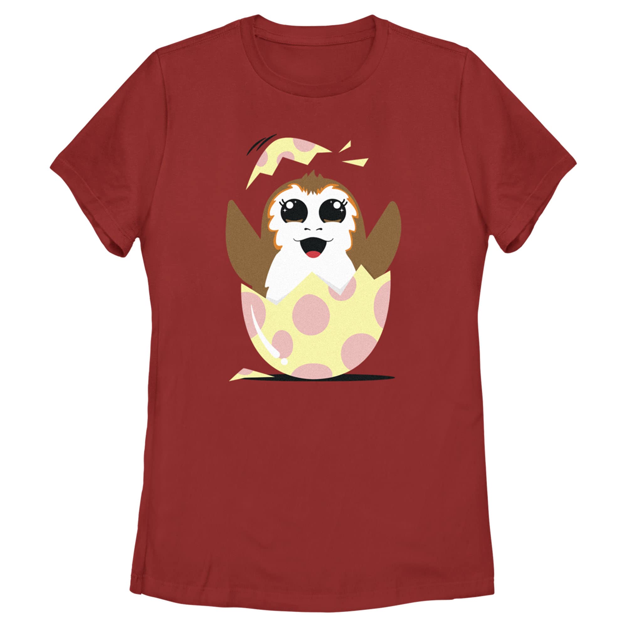 Women's Star Wars Happy Easter Egg PORG Style T-Shirt | Cute Easter Gift for Fans | Perfect for Cosplay, Parties & Casual Wear