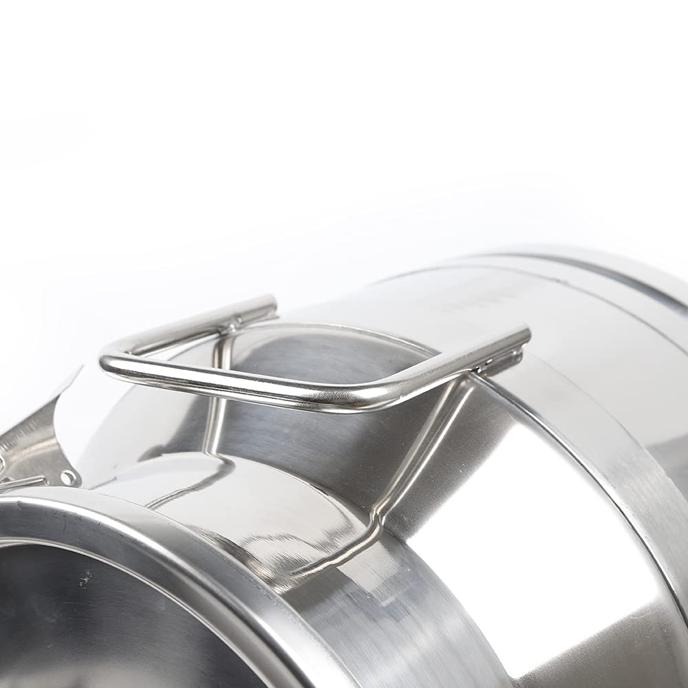 20 Liter Stainless Steel Milk Can - 5.25 Gallon Heavy Duty Metal Pail with Airtight Lid for Milk, Wine & Liquid Storage - Perfect for Dairy Farms, Home Brewing & Commercial Food Service