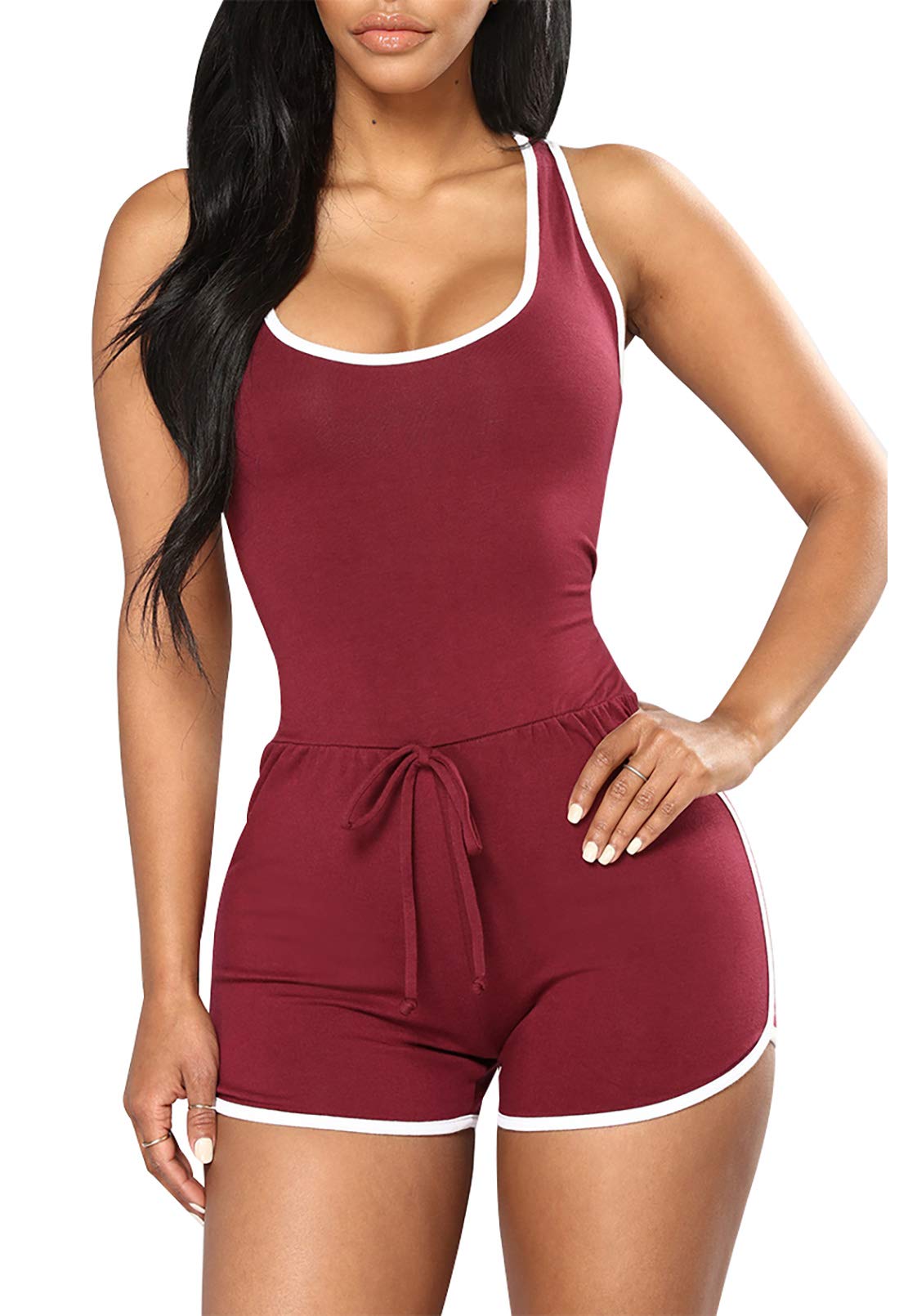 Linsery Women's Sexy Bodycon Tank Top Romper - Sleeveless Shorts Jumpsuit Clubwear | Night Out, Party, Date Night, Summer Outfit