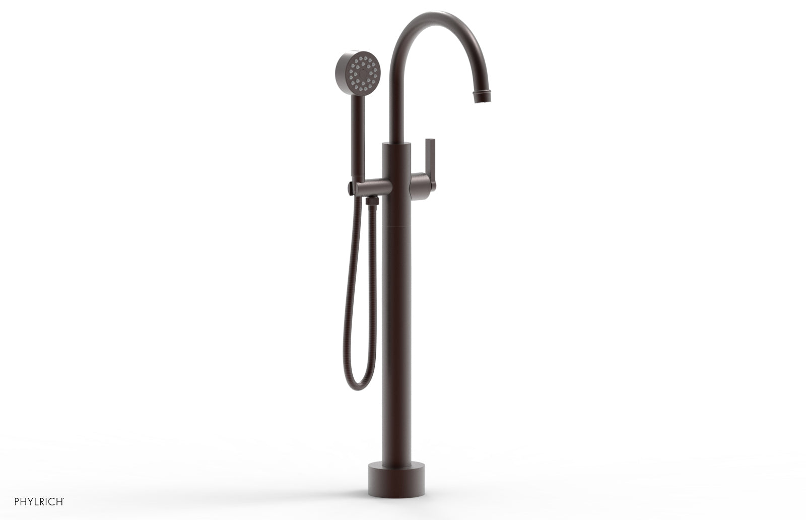 HEX MODERN Low Floor Mount Tub Filler with Lever Handle & Hand Shower - Model 501 47 03 | Perfect for Modern Bathroom Renovations & Spa-Like Shower Experiences