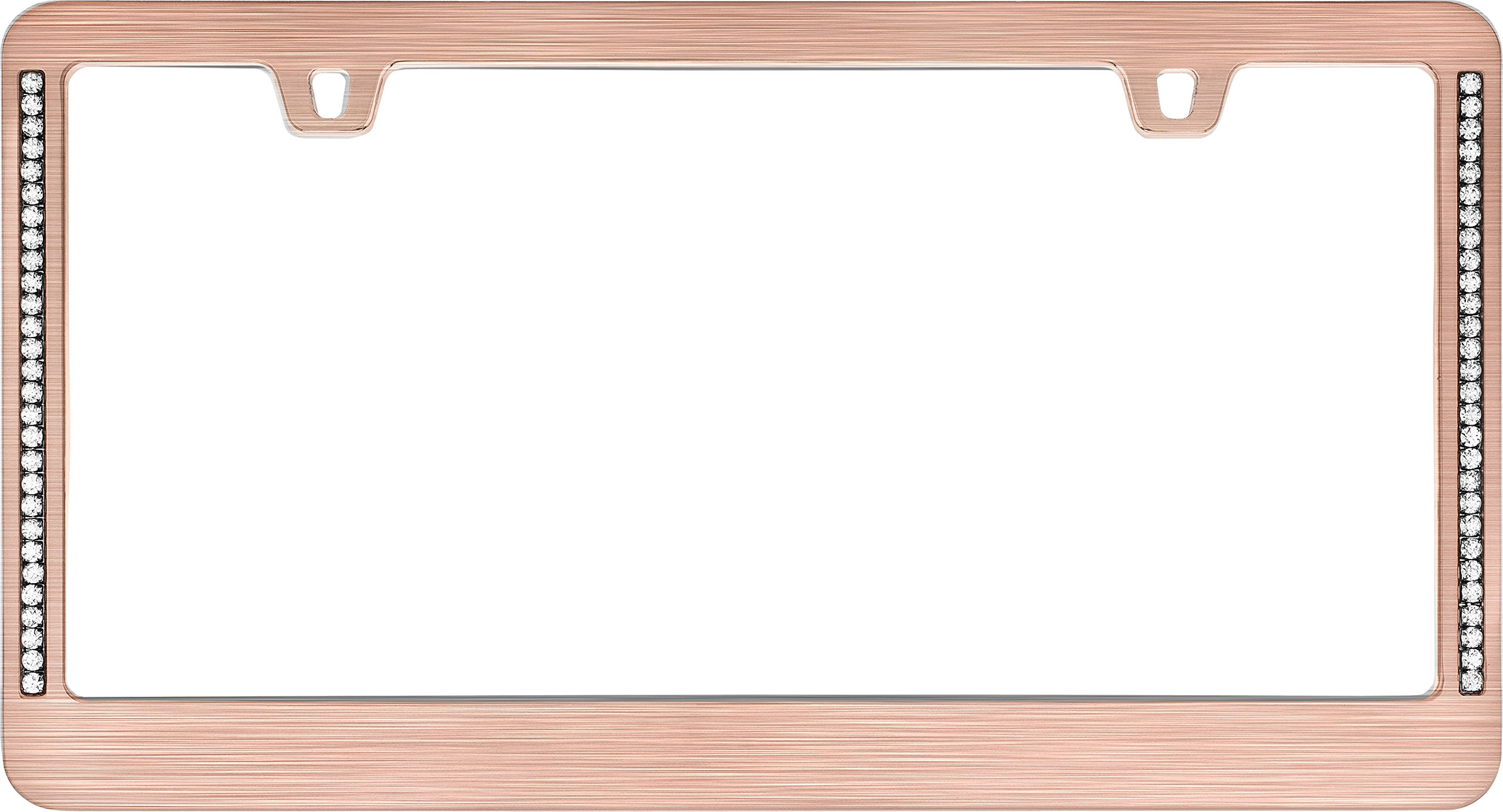 15000 Neo Diamondesque Rose Gold License Plate Frame - Premium Cruiser Accessories for Motorcycles & Cars - Perfect for Customization & Show Car Displays